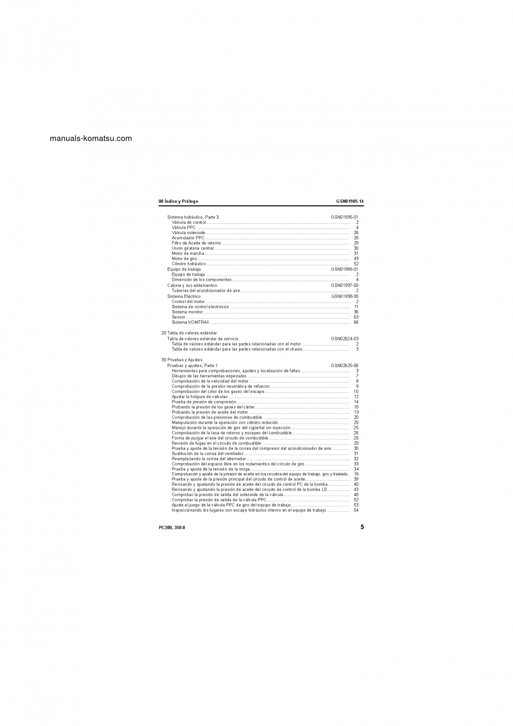 Protected: PC350-8(JPN) S/N 60001-UP Shop (repair) manual (Spanish)