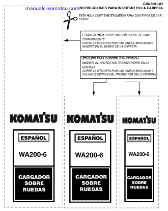 WA200-6(JPN) S/N 70001-UP Shop (repair) manual (Spanish)