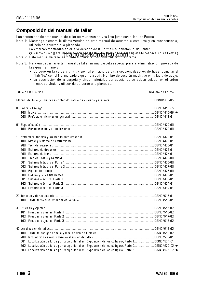 Protected: WA470-6(JPN) S/N 90001-UP Shop (repair) manual (Spanish)