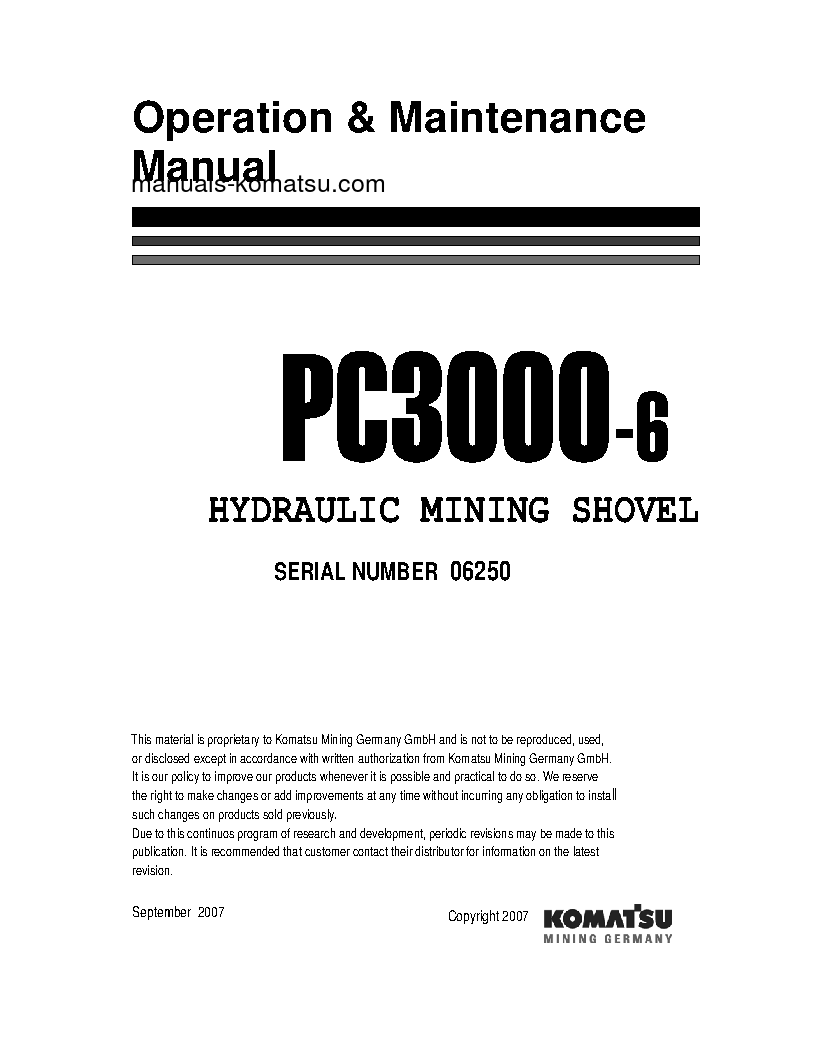 PC3000-6(DEU) S/N 06250-06250 Operation manual (English)