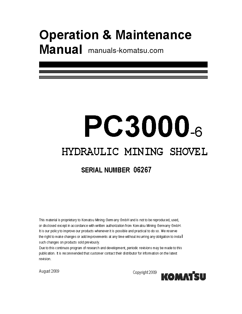 PC3000-6(DEU) S/N 06267-06267 Operation manual (English)