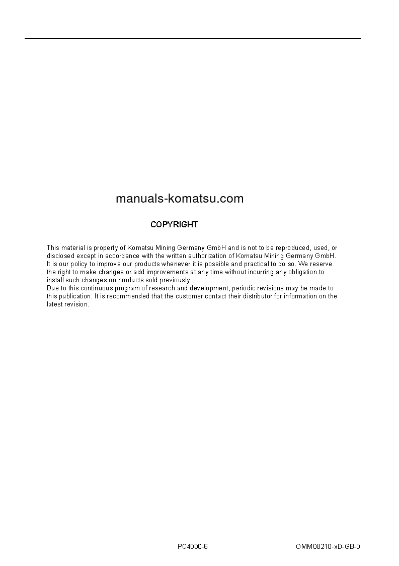 Protected: PC4000-6(DEU) S/N 08210-08211 Operation manual (English)