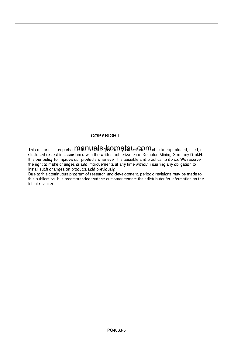 Protected: PC4000-6(DEU) S/N 08239-08239 Operation manual (English)