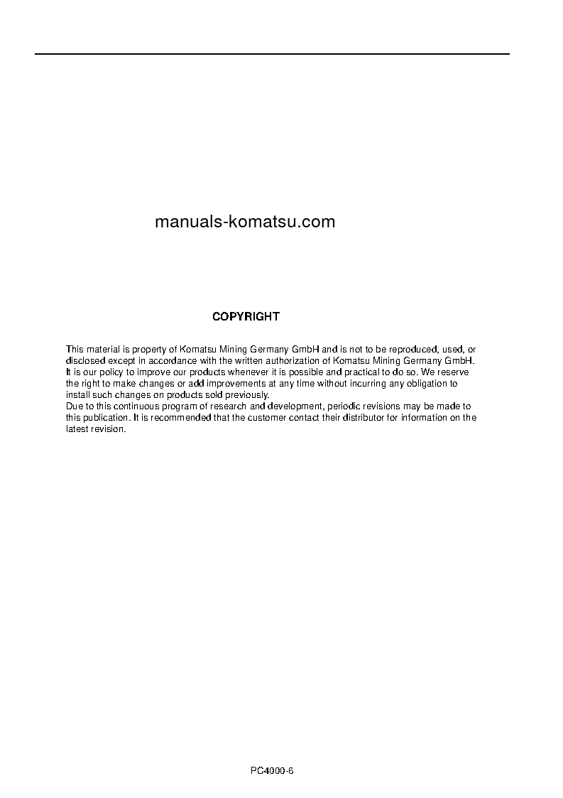 Protected: PC4000-6(DEU) S/N 08242-08242 Operation manual (English)