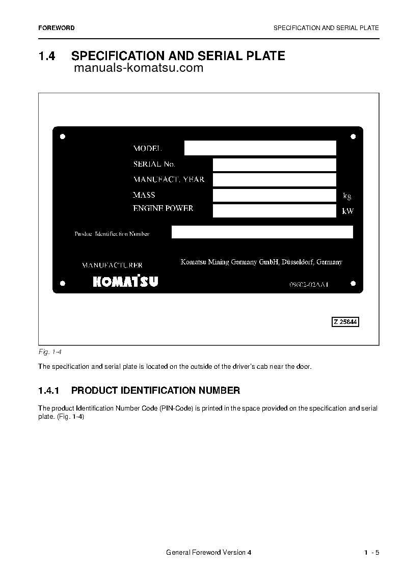 Protected: PC4000-6(DEU) S/N 08243-08243 Operation manual (English)