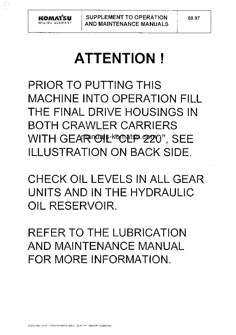 Protected: PC8000-6(DEU)-MIAN DRIVE MOTOR S/N 12035-12035 Operation manual (English)
