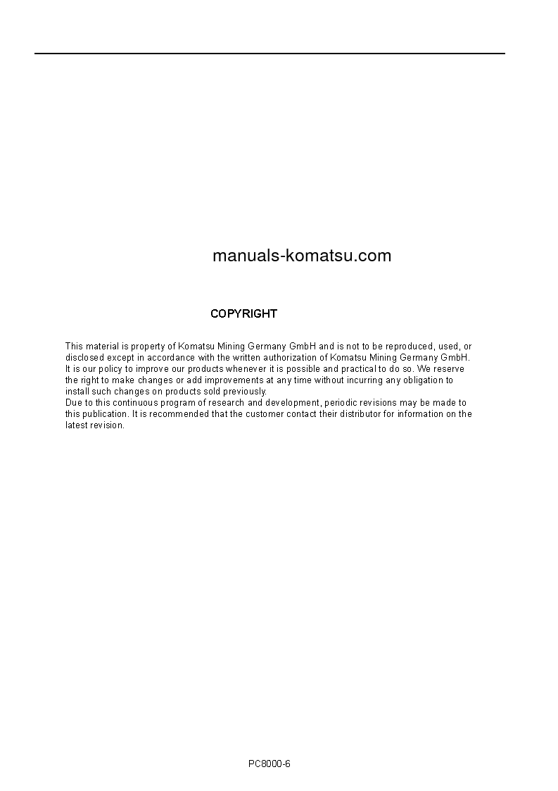 Protected: PC8000-6(DEU) S/N 12082-12082 Operation manual (English)