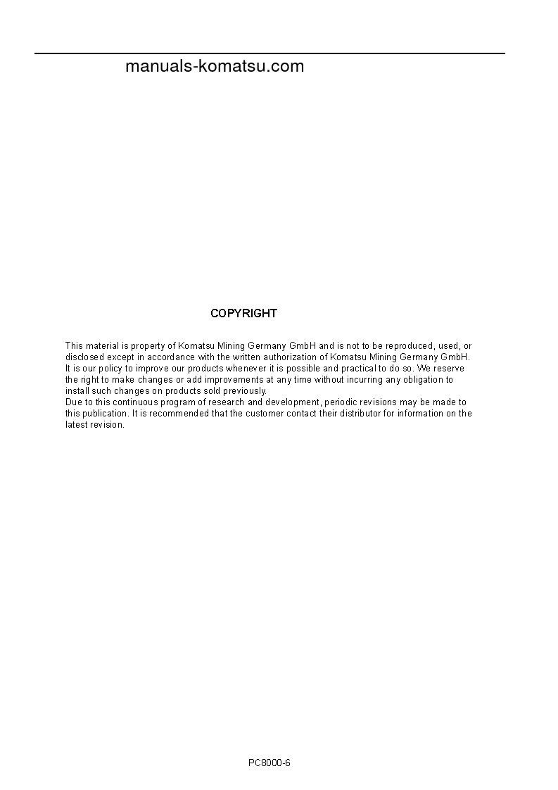 Protected: PC8000-6(DEU) S/N 12086-12086 Operation manual (English)