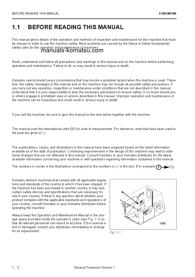 Protected: PC8000E-6(DEU) S/N 12095 Operation manual (English)