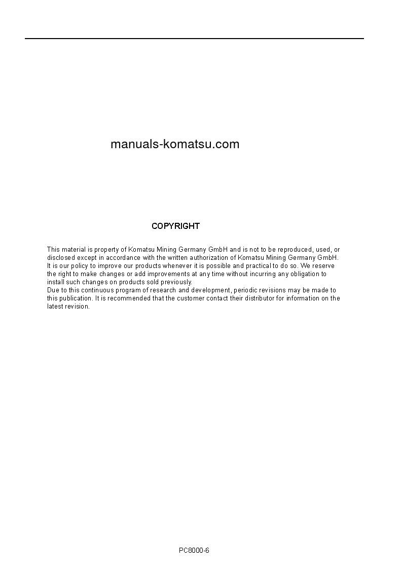 Protected: PC8000-6(DEU) S/N 12098-12106 Operation manual (English)