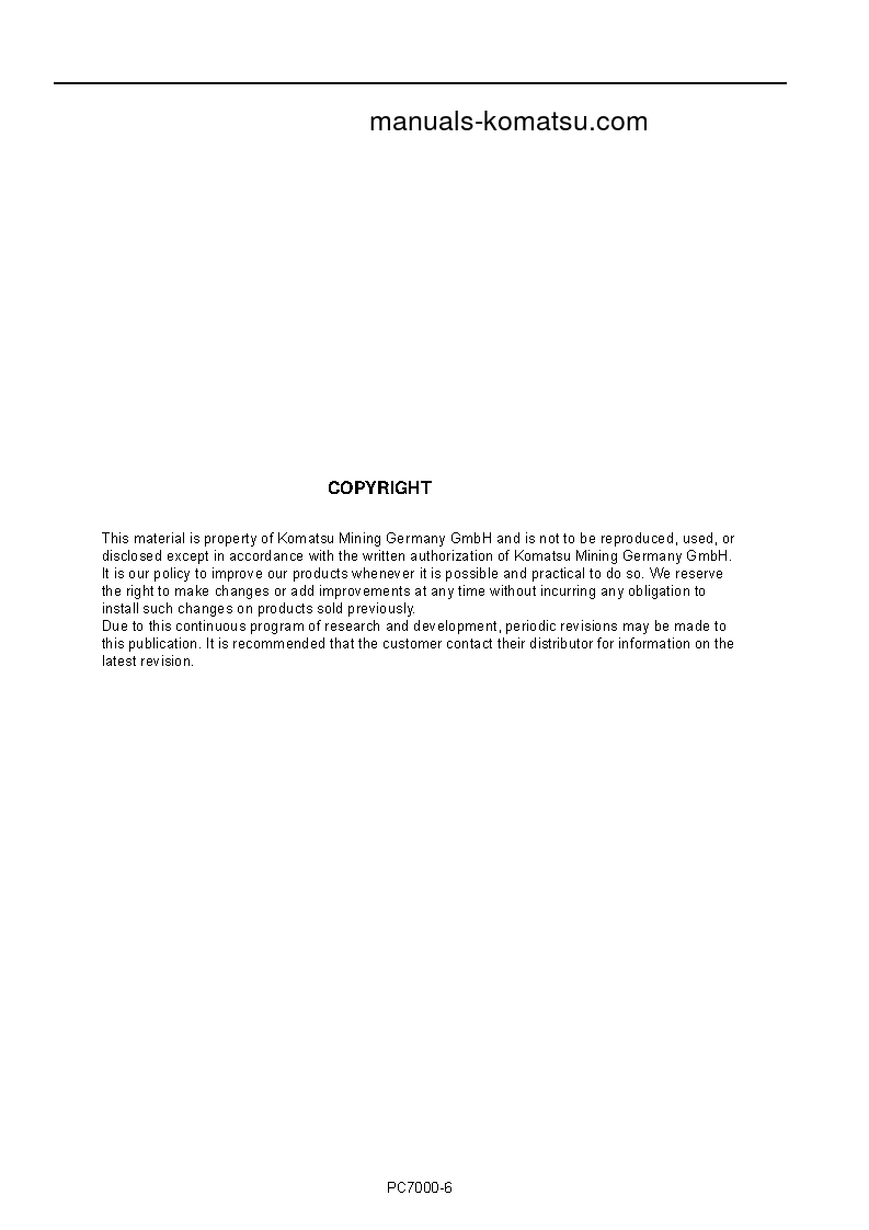 Protected: PC7000-6(DEU) S/N 35004-35004 Operation manual (English)