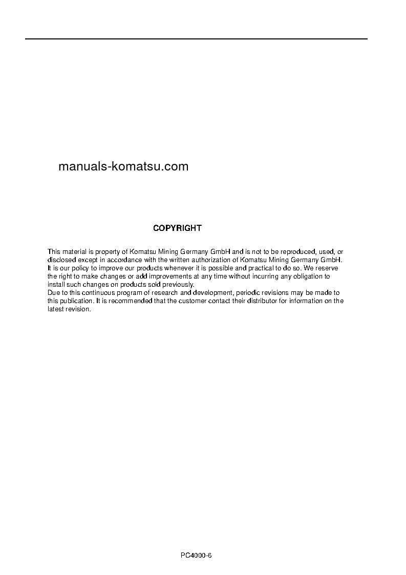 Protected: PC4000-6(DEU) S/N 58104-58104 Operation manual (English)