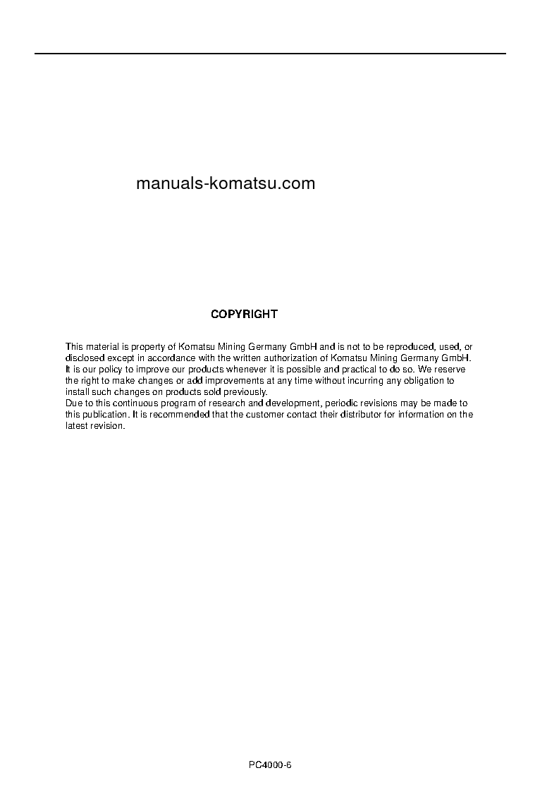 Protected: PC4000-6(DEU) S/N 58111-UP Operation manual (English)