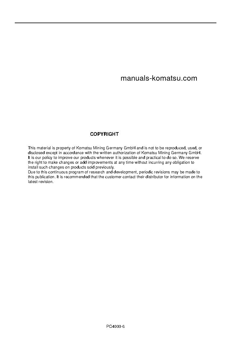 Protected: PC4000-6(DEU) S/N 58139-UP Operation manual (English)