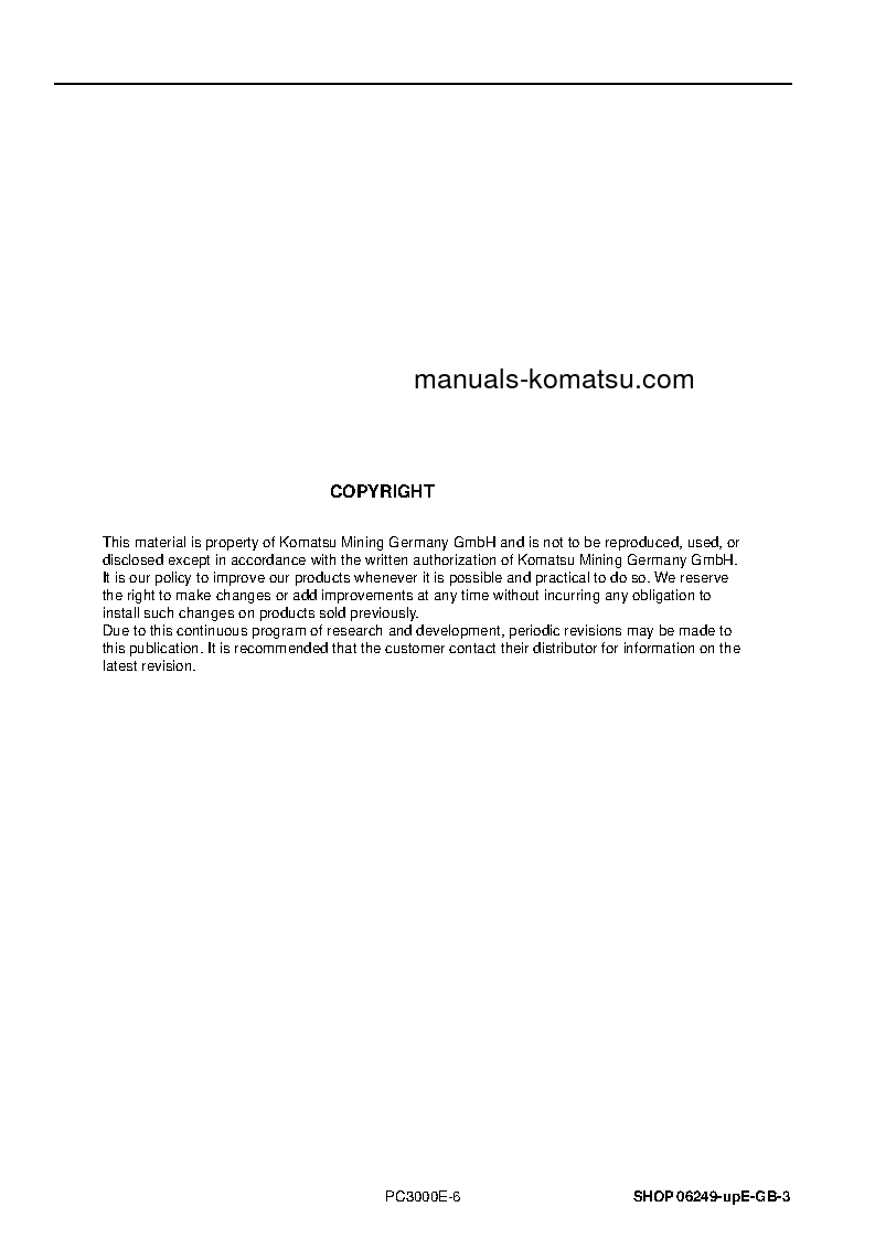 Protected: PC3000E-6(DEU) S/N 46225-UP Shop (repair) manual (English)