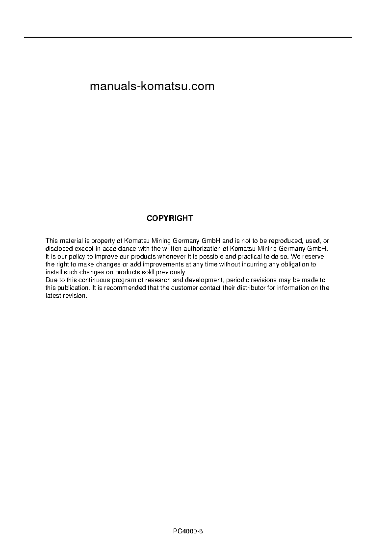 Protected: PC4000E-6(DEU) S/N 08165-UP Shop (repair) manual (English)