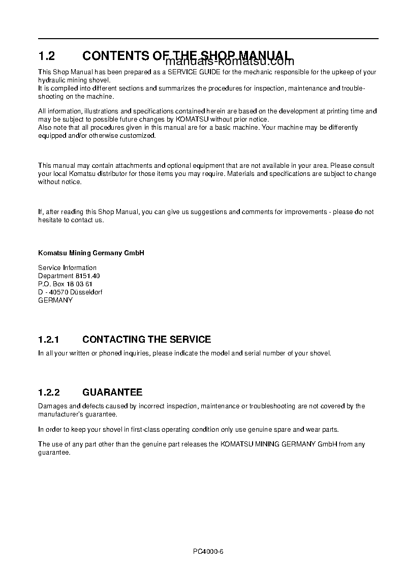 Protected: PC4000-6(DEU) S/N 08199-UP Shop (repair) manual (English)
