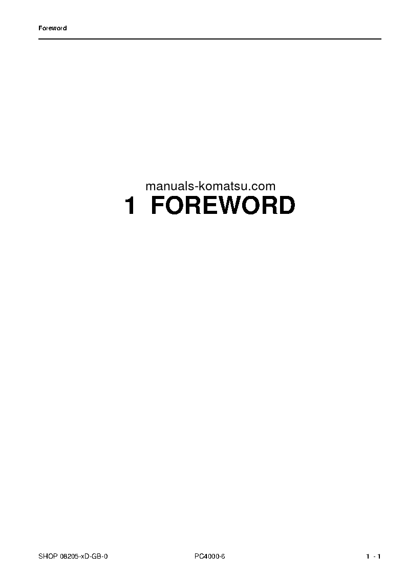 Protected: PC4000-6(DEU) S/N 08205-08205 Shop (repair) manual (English)