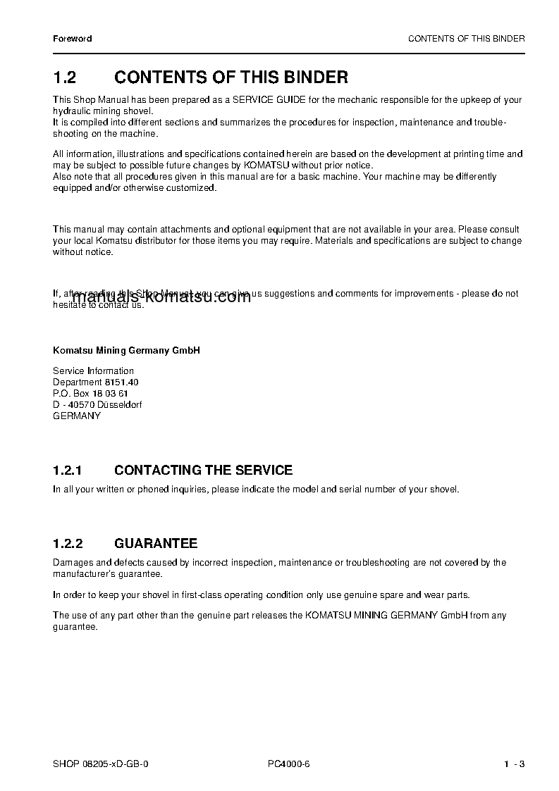 Protected: PC4000-6(DEU) S/N 08205-08205 Shop (repair) manual (English)