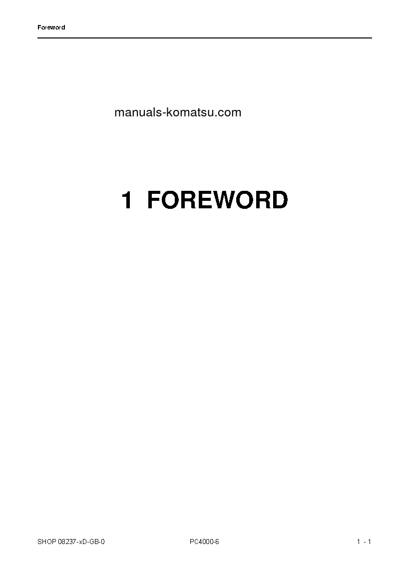 Protected: PC4000-6(DEU) S/N 08237-UP Shop (repair) manual (English)