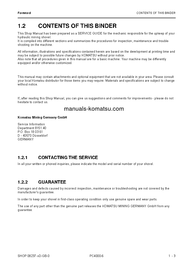 Protected: PC4000-6(DEU) S/N 08237-UP Shop (repair) manual (English)