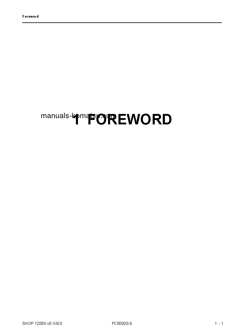 Protected: PC8000E-6(DEU) S/N 12089 Shop (repair) manual (English)