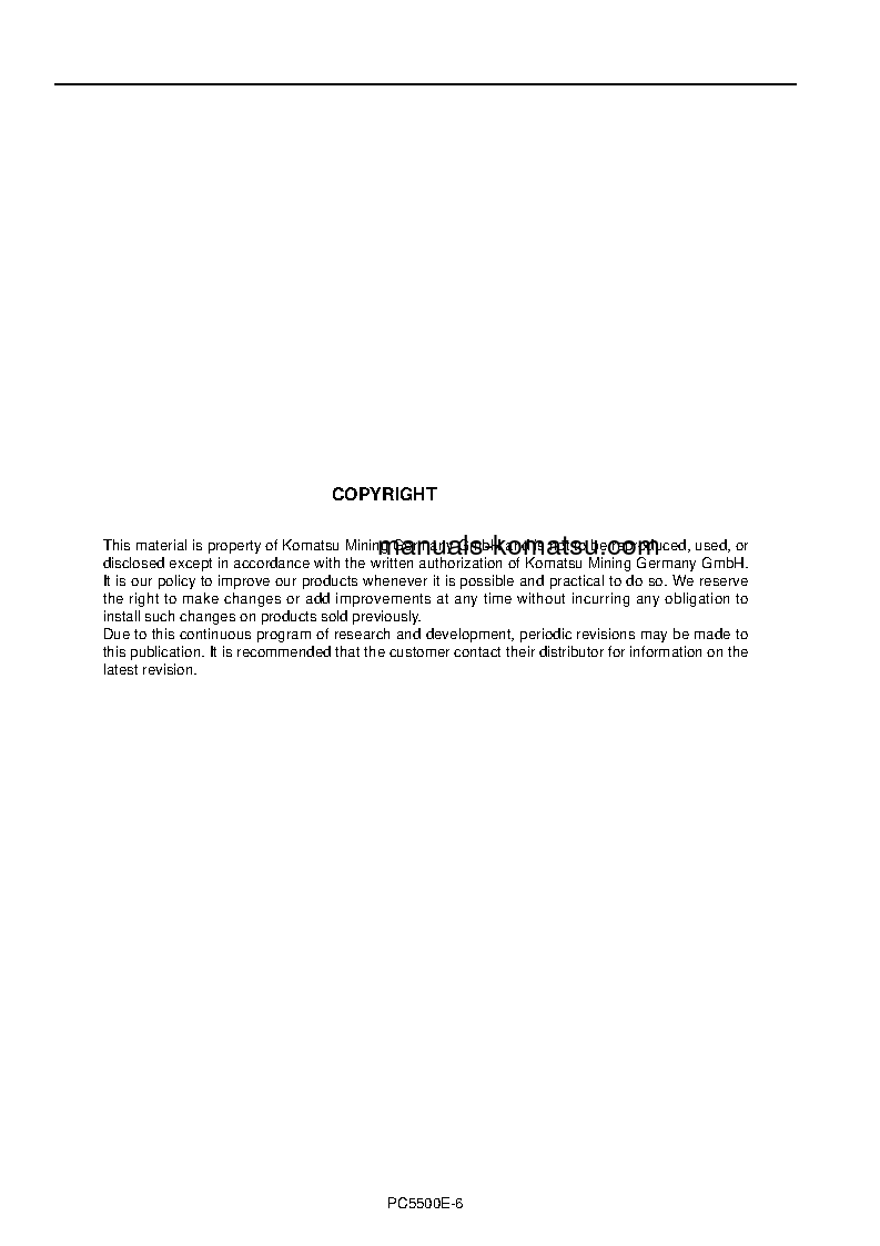 Protected: PC5500E-6(DEU) S/N 15084-UP Shop (repair) manual (English)