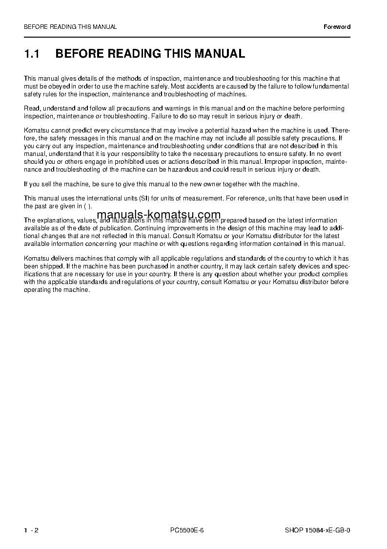 Protected: PC5500E-6(DEU) S/N 15084-UP Shop (repair) manual (English)