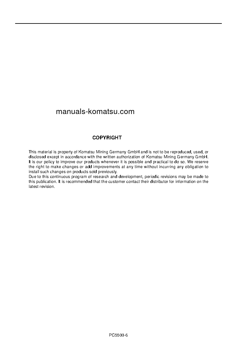 Protected: PC5500-6(DEU) S/N 15110(15100)-UP Shop (repair) manual (English)