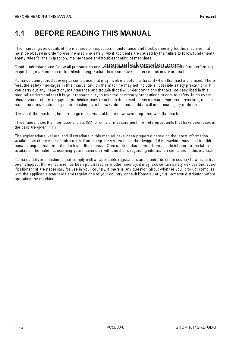 Protected: PC5500-6(DEU) S/N 15110(15100)-UP Shop (repair) manual (English)