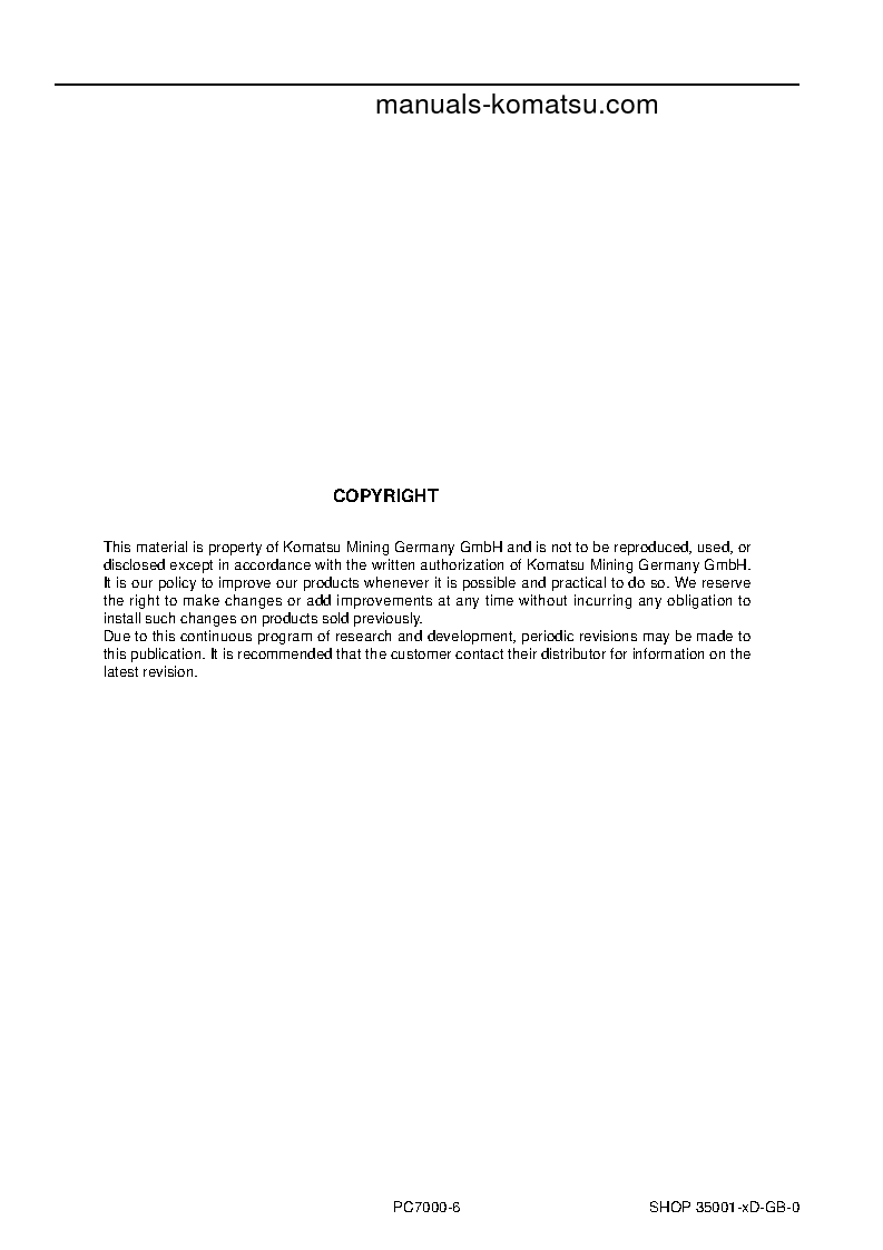 Protected: PC7000-6(DEU) S/N 35001-UP Shop (repair) manual (English)