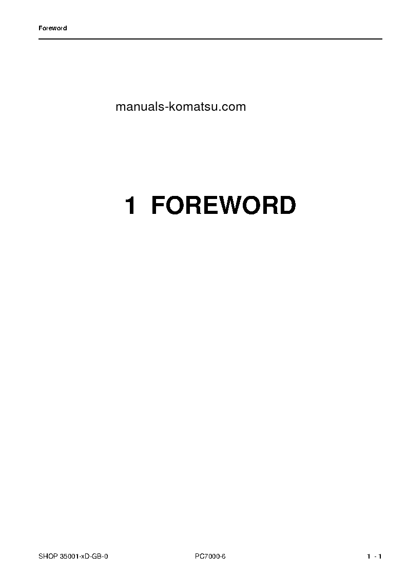 Protected: PC7000-6(DEU) S/N 35001-UP Shop (repair) manual (English)