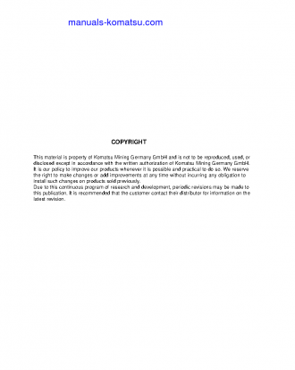 PC4000E-6(DEU) S/N 08233-08233 Field assembly manual (English)