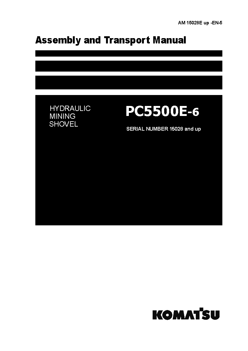 PC5500E-6(DEU) S/N 15028-UP Field assembly manual (English)