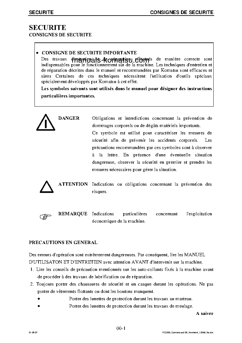 Protected: PC5500-6(DEU) S/N 15046-UP Shop (repair) manual (French)