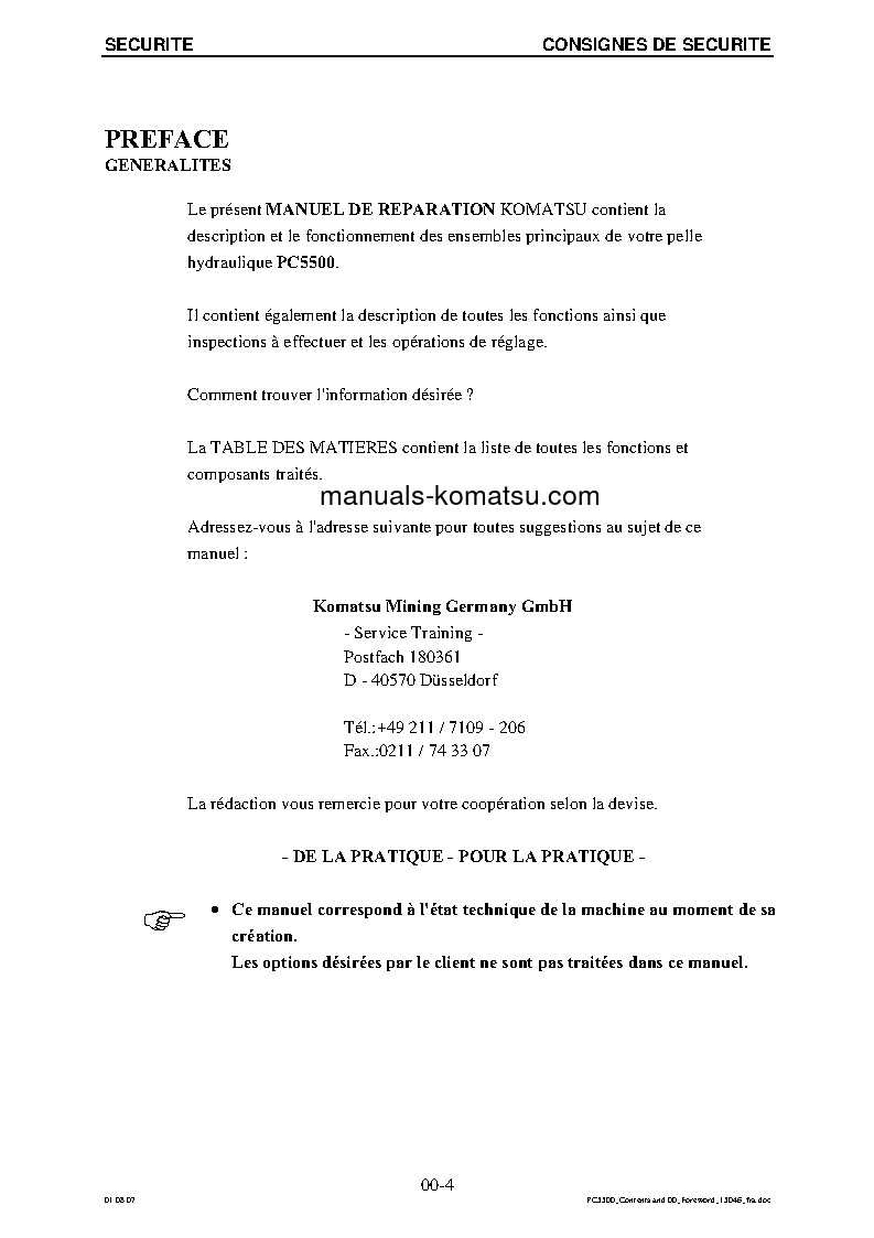 Protected: PC5500-6(DEU) S/N 15046-UP Shop (repair) manual (French)