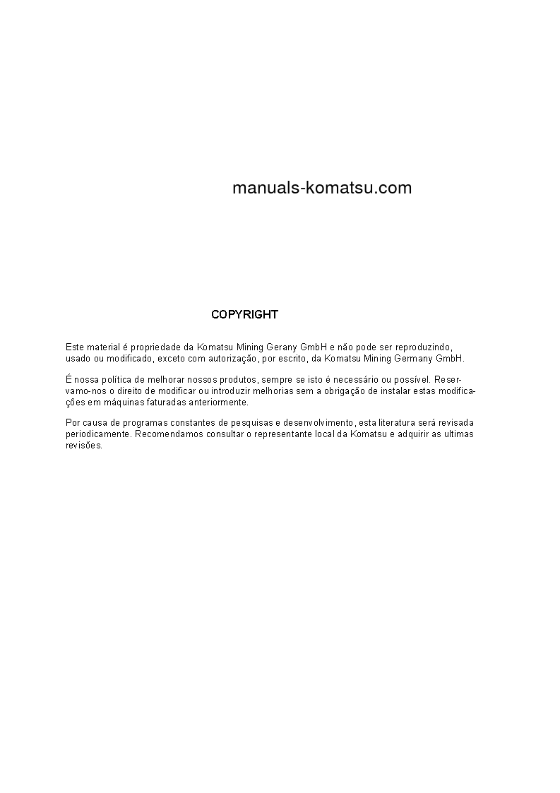 Protected: PC8000E-6(DEU) S/N 12081-12081 Operation manual (Portuguese)