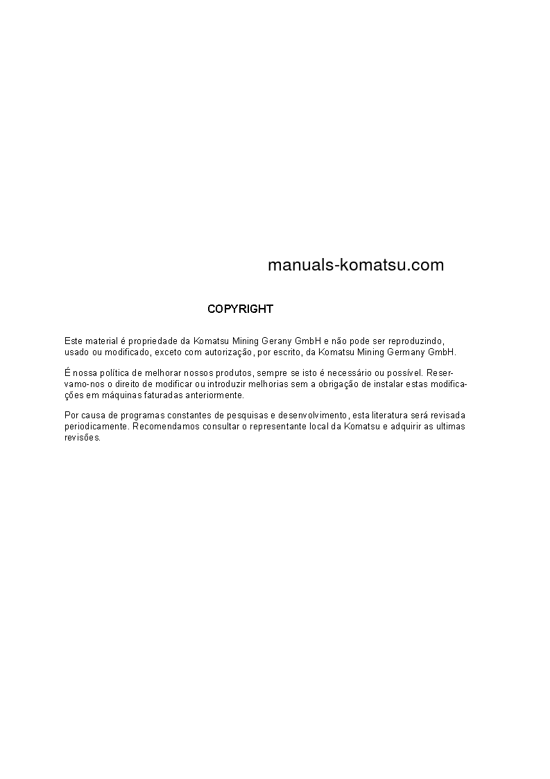 Protected: PC8000E-6(DEU) S/N 12096 Operation manual (Portuguese)