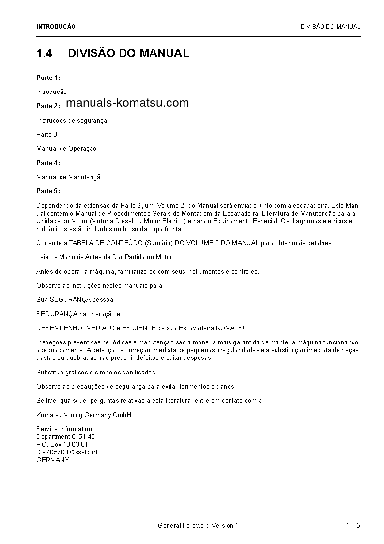 Protected: PC8000E-6(DEU) S/N 12096 Operation manual (Portuguese)