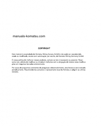 PC5500E-6(DEU) S/N 15108 Operation manual (Portuguese)