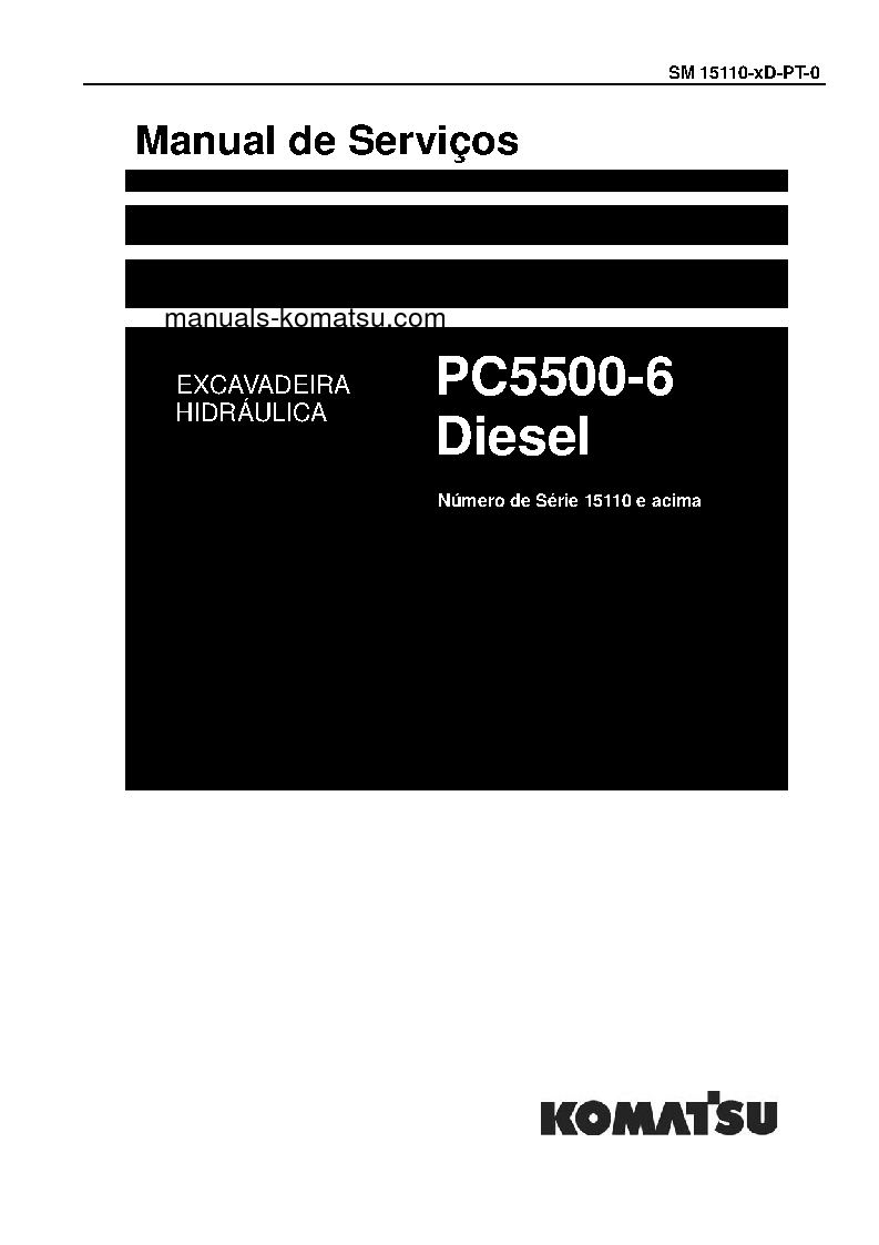 PC5500-6(DEU)-DIESEL S/N 15110-UP Shop (repair) manual (Portuguese)