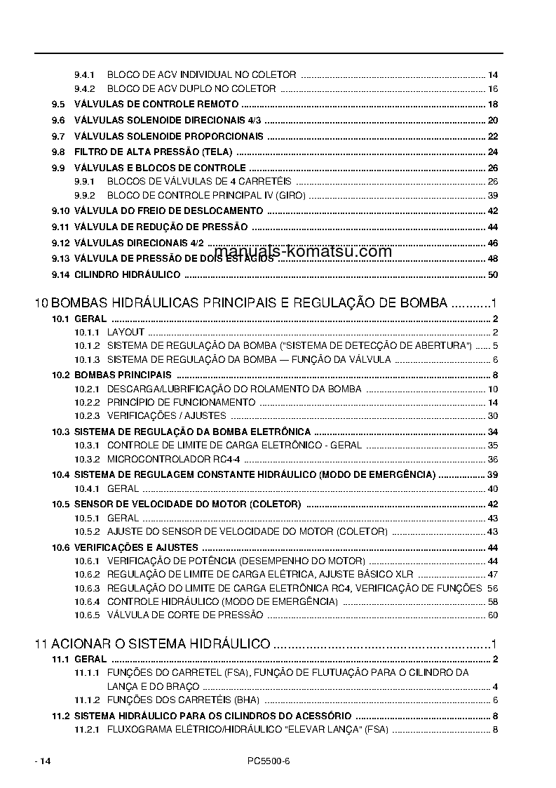 Protected: PC5500-6(DEU)-DIESEL S/N 15110-UP Shop (repair) manual (Portuguese)