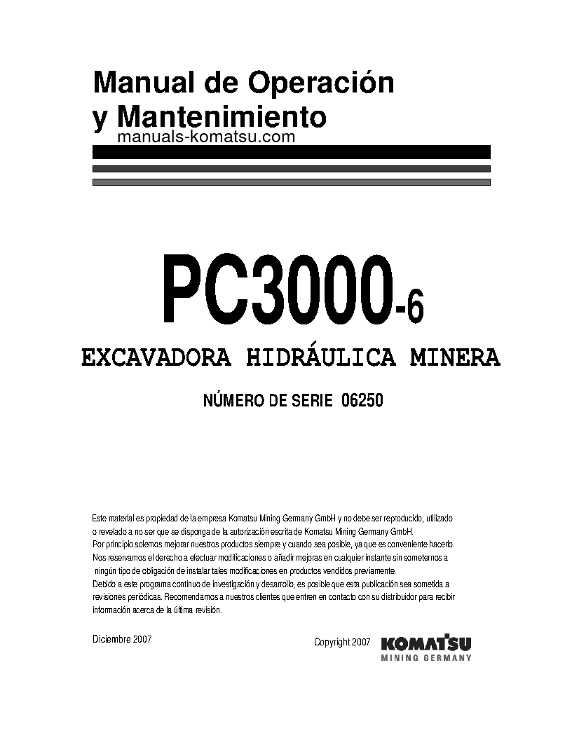 PC3000-6(DEU) S/N 06250 Operation manual (Spanish)