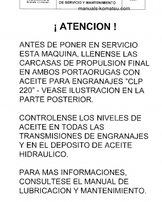 PC8000-6(DEU)-MIAN DRIVE MOTOR S/N 12031-12031 Operation manual (Spanish)