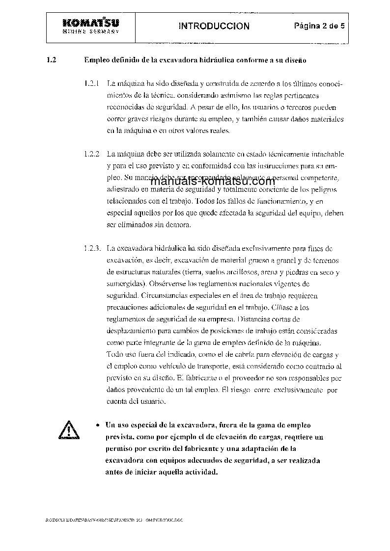 Protected: PC8000-6(DEU)-MIAN DRIVE MOTOR S/N 12031-12031 Operation manual (Spanish)