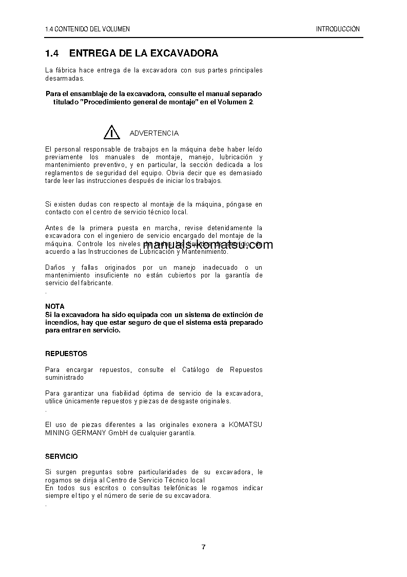 Protected: PC8000-6(DEU) S/N 12073-12073 Operation manual (Spanish)