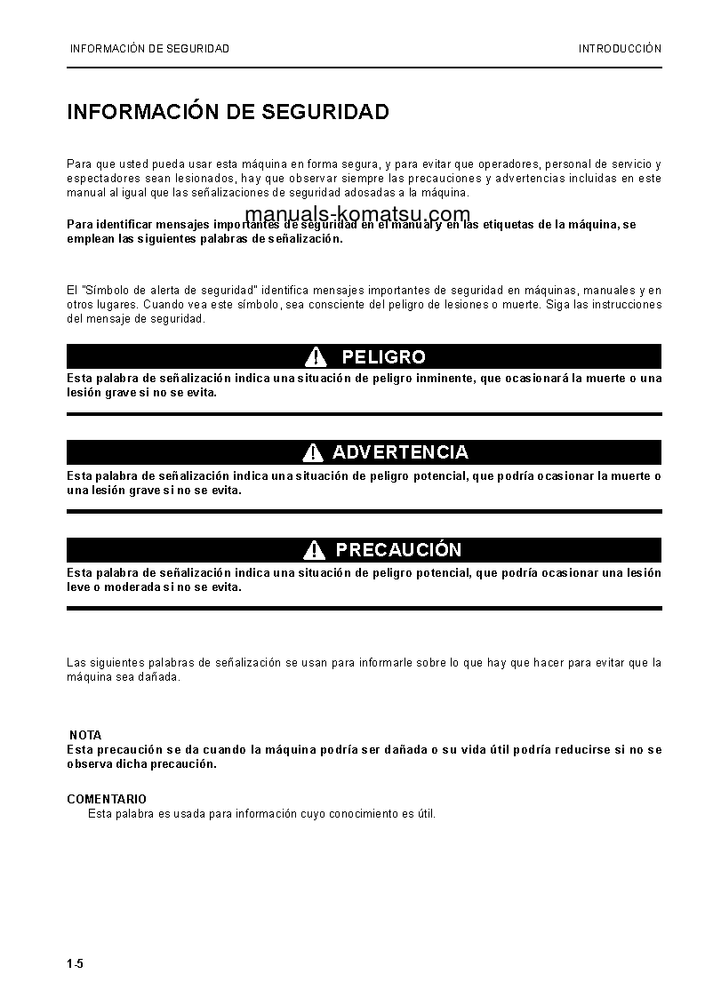 Protected: PC8000-6(DEU) S/N 12076-12076 Operation manual (Spanish)