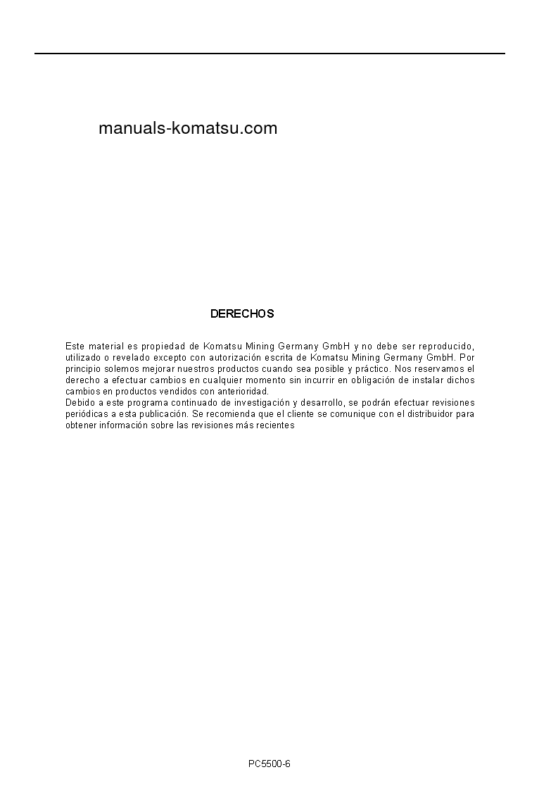 Protected: PC8000-6(DEU) S/N 12077-12077 Operation manual (Spanish)