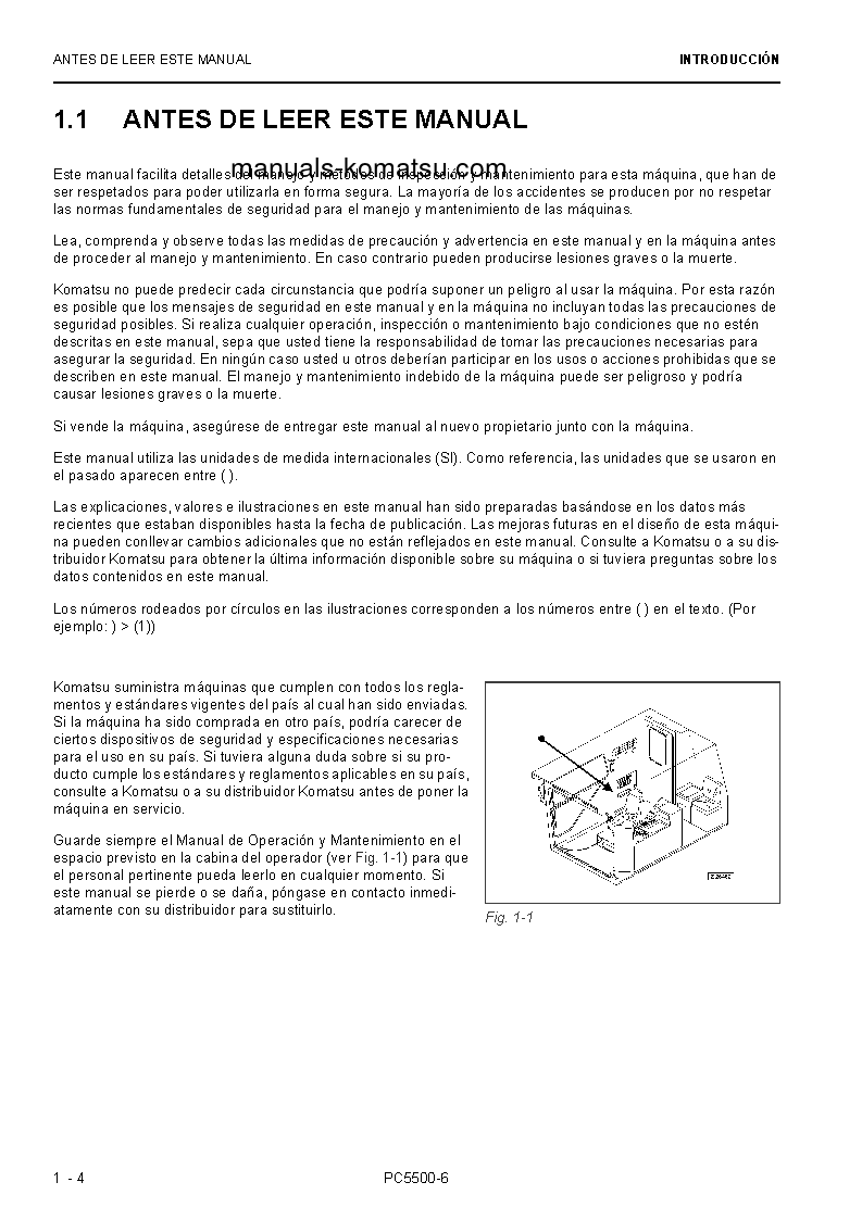 Protected: PC8000-6(DEU) S/N 12077-12077 Operation manual (Spanish)