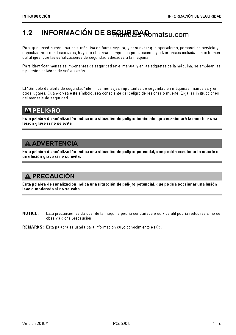 Protected: PC8000-6(DEU) S/N 12077-12077 Operation manual (Spanish)